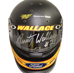 Signed Rusty Wallace Racing Helmet & Bristol Racing Tickets item