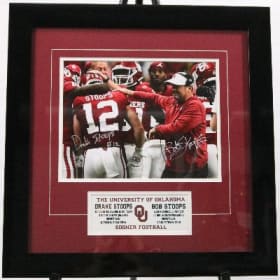 OU Bob Stoops & Drake Stoops Autographed Photo item