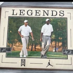 Signed Tiger Woods & Michael Jordan Photo item