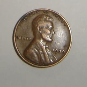 1939 no mint mark Lincoln wheat penny item