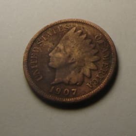 1907 indian head head penny item