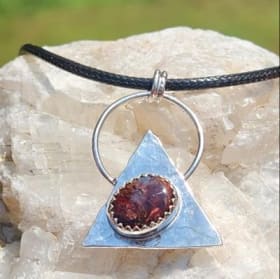Silver and Pietersite Pendant item