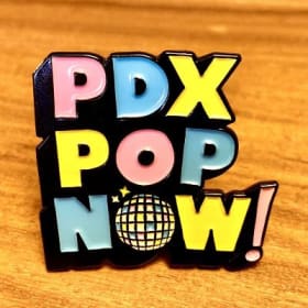 PDX Pop Now! Logo Enamel Pin item