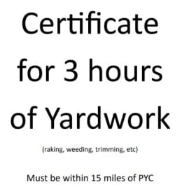 Three Hours of Yard Work item