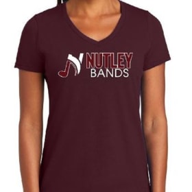 Nutley Bands - Ladies V-Neck - Maroon item