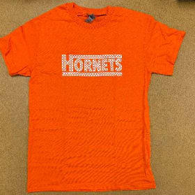 Adult Orange Checkerboard Hornets SS item
