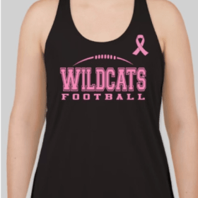 Pink on Black Football Light Cotton Women's Tank Top item
