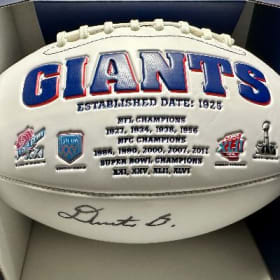 Deonte Banks Signed Football item