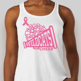White Cheer Pink Megaphone Light Cotton Women's Tank Top item