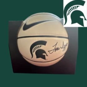Tom Izzo Signed Basketball: 3 Tickets item