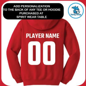 N - ADD ON Personalization to purchased Hoodie (avail Sept) item