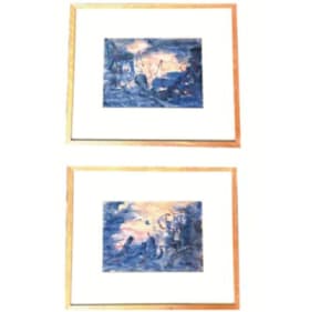 Nancy Warren (nee Wartman) 1937–2013 pair of framed pictures item