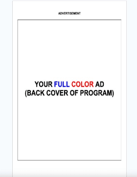 Outside Back Cover FULL COLOR Ad (Full Page) item