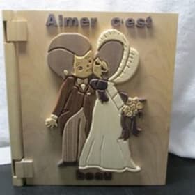 Livre de mariage en bois item