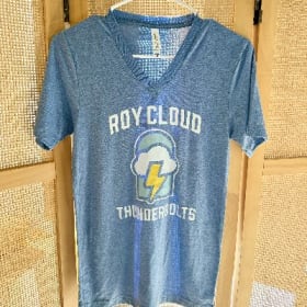 Spirit V-Neck Shirt-ADULT SMALL (blue) item