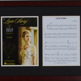 Signed Taylor Swift Photo and Piano Music - Love Story item