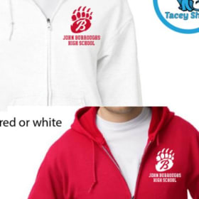 JBHS Zip-Up Hoodie - Red or White item