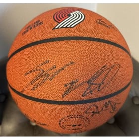 Item #027 - Autographed Portland Trail Blazer Basketball item