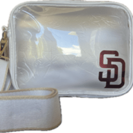 Clear Stadium Bag - White Crossbody item