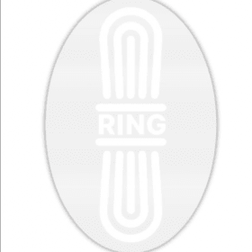 Clear White Hank RING Oval Sticker item