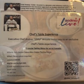 Chef's Table Experience: Chef Chito Arreola item
