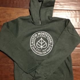 AMS Logo Youth Hoodie, Heather Green item