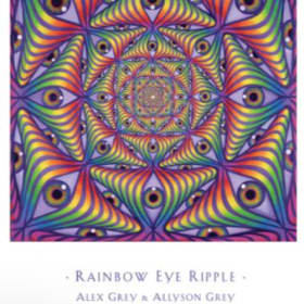 Signed Rainbow Eye Ripple Poster by Alex and Allyson Grey item