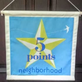 5 Points Banner - Size: 17 1/2" x 21" item