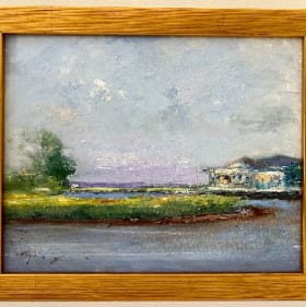 #5 - "Harbor Bay Sunrise" original oil painting item