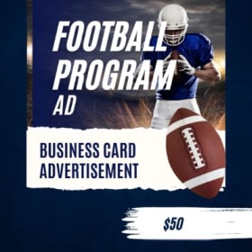 Football Program Ad - Business Card AD item