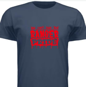 Adult XL-Navy with red ranger pride item