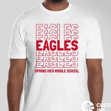 Shirt-#6)  EAGLES EAGLES EAGLES - WHT (small) - SOLD OUT item