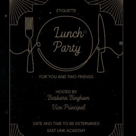 Etiquette Lunch Party item
