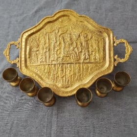 Intricate Persian Brass Tray item