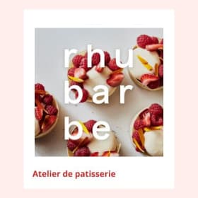 Atelier de patisserie avec une patissière de chez Rhubarbe item