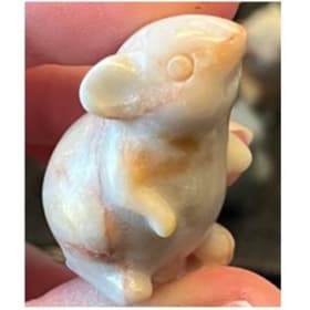 Carved Rose Quartz Mouse item