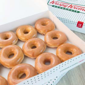 Dozen Krispy Kreme Donuts with pickup at Hudson Lowes item