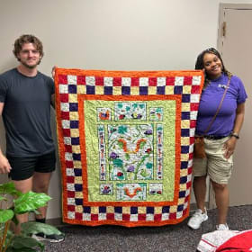 Flowers and Ladybug Quilt item