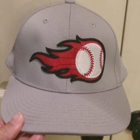 Gray Hat Flaming Baseball L/XL item