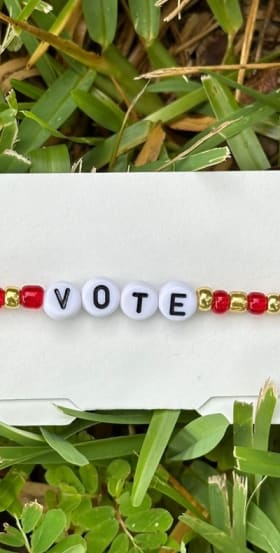 Garnet and Gold Vote Bracelet item