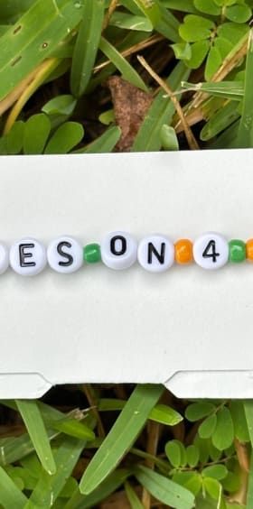 Orange and Green Yes on 4 Bracelet item