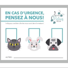 Étiquette en cas d'urgence (vinyle) item