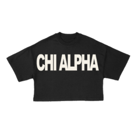 ON SALE - Black Chi Alpha Cropped T-shirt item