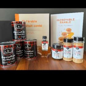 Panier cadeau de produits d'érables + 2 livres item