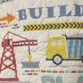 Cross Stitched Baby Boy Blanket item