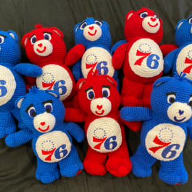 Handmade 76ers Crocheted Bear item