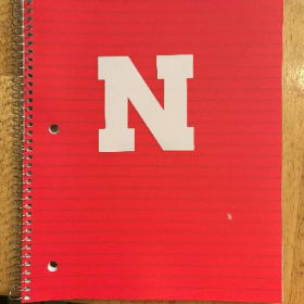 Red single subject Neshannock notebook item