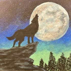 Wolf Howling at the Moon item