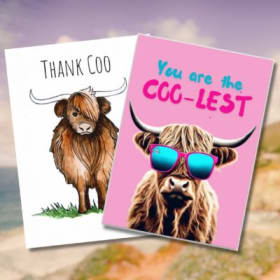 You are the coo-lest/Thank Coo Postcards - Mixed 8 Pack item