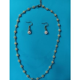 Item #044 - Handmade Marguerite Necklace and Earring Set item